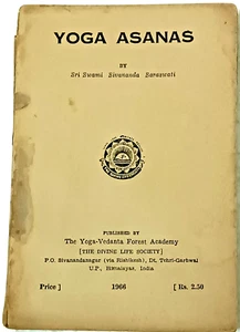 INDIA PRINT RARE YOGA ASANAS BY SRI SWAMI SIVANANDA 1966 ENGLISH, ILLUSTRATED - Picture 1 of 13