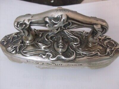 Antique Sterling Silver Art Nouveau Pumice Stone Nail Buffer - William Kerr 1901 • 24.50$