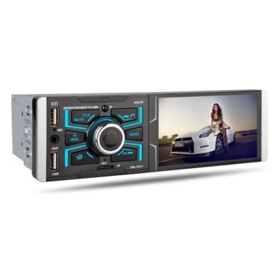STEREO AUTORADIO 1 DIN BLUETOOTH TOUCH SCREEN 4" MIRROR LINK CARPLAY 4x60W - Immagine 1 di 4