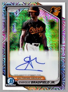 2024 Bowman Chrome Mega Box Mojo Auto Enrique Bradfield Jr #BMA-EB Orioles - Picture 1 of 2
