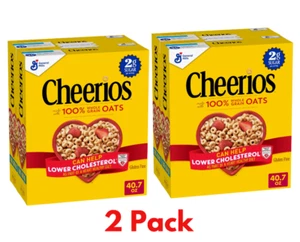 Cheerios Cereal 100% Whole Grain Oats Gluten Free, 20.35 oz (2 Boxes) - 2 Pack - Picture 1 of 8