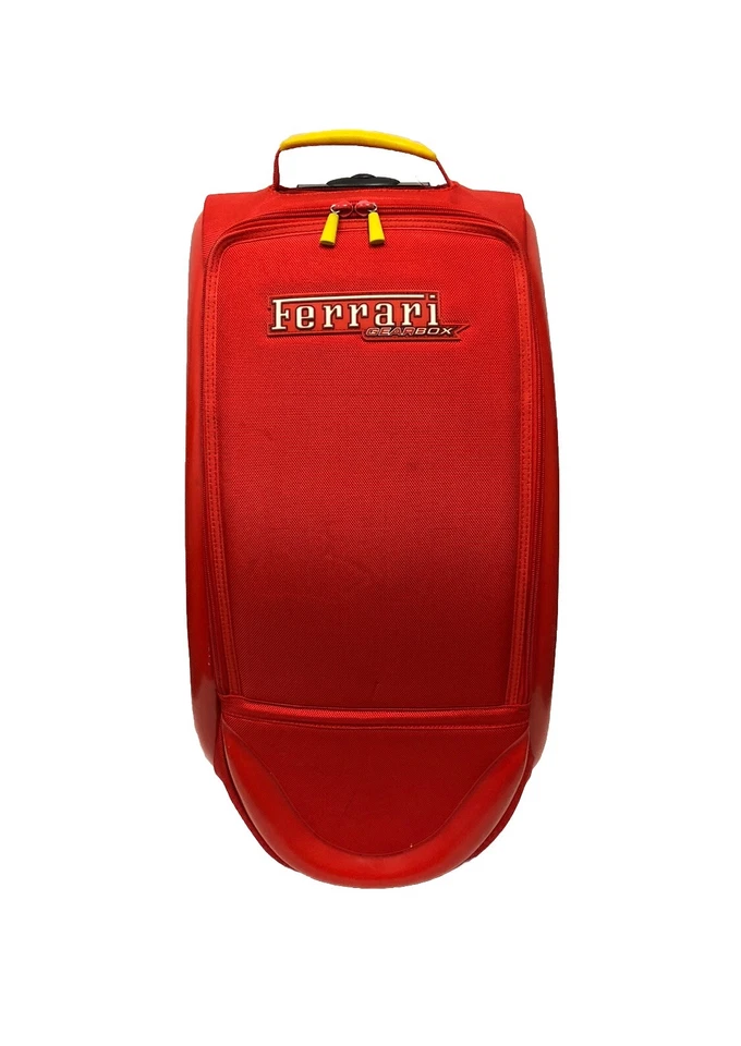 Ferrari Gearbox Trolley Travel Rolling Suitcase Red Yellow 23”x12” Rare - Image 1 of 4
