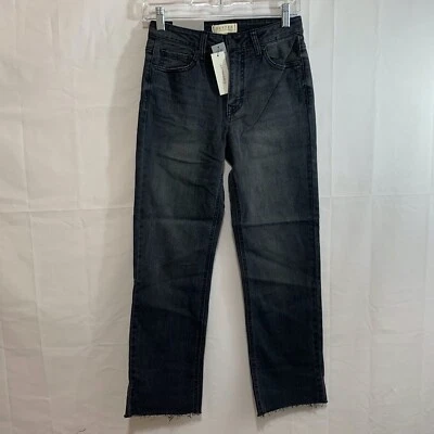 Francesca's Womens NWT Harper Heritage High Rise Straight Black Jeans - Image 1 of 4