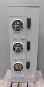 Eaton 3-Gang Commercial Meter Stack 1200/225 Amp 3ph/1ph Ringless 35MM320R12 - Picture 1 of 8