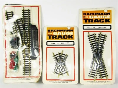 Bachmann HO Gauge Track #1755 1756 Crossing #1761 Electric Turnout w/ Controller - Image 1 of 4