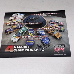 Mark Martin ROUSH RACING TEAM PIC NASCAR signed 9x11 photo +Craven Kleuver - Picture 1 of 2