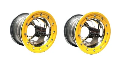 Banshee 350 Warrior  Rear Wheels  Beadlock  8x8  3+5  4/115  Alba Racing  slv/y - Изображение 1 из 4