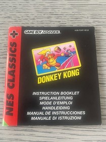 DONKEY KONG NES CLASSICS - gameboy advance instruction booklet manual
