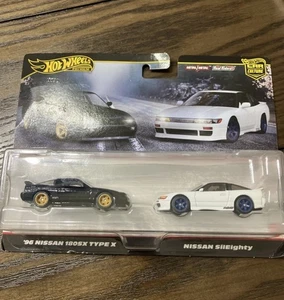 Paquete de 2 Nissan 180SX Tipo X y Nissan SilEighty 1996 Hot Wheels Car Culture 2025 - Imagen 1 de 1