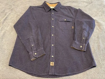 Legendary Whitetails Shirt Mens XL Blue Overshirt Heavyweight Thick Button Up - Image 1 of 4