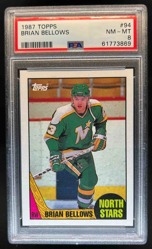 1987-88 Topps Brian Bellows #94 PSA 8 - Image 1 of 2