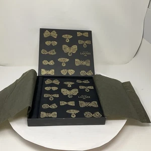 Les Secrets Ladurée Paris Scrapbook Photo Album Gold Foil Bows Rare Luxury - Picture 1 of 13