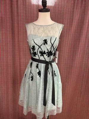 Vestido de cóctel Decode 1.8 sin mangas de encaje talla 0 nuevo con etiquetas Foto 1 de 4