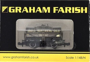 Graham Farish 373-651B 14 Ton Tank Wagon 2202 in Shell Electrical Oils Livery - Picture 1 of 2