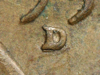 高等级完好错误 1952-D 林肯 WHEAT CENT RPM#20 AU+ — 第 1/3 张图片