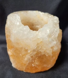 Himalayan Salt Natural Crystal Rock Candle Holder Votive Tea Light - Picture 1 of 8