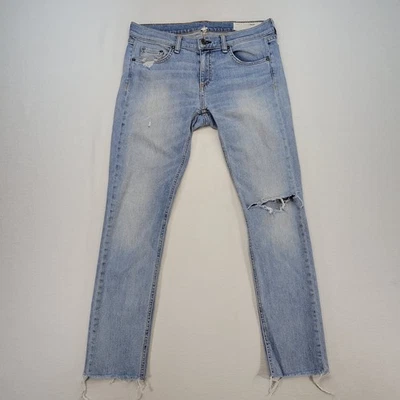 Rag & Bone Jeans Womens 28* Dre Capri Slim Boyfriend Low Rise Light Wash Denim - Image 1 of 4