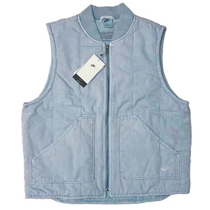 NWT Nike Life Canvas Full-Zip Padded Work Vest FZ6577-422 Blue acg trail dodgers - Picture 1 of 4