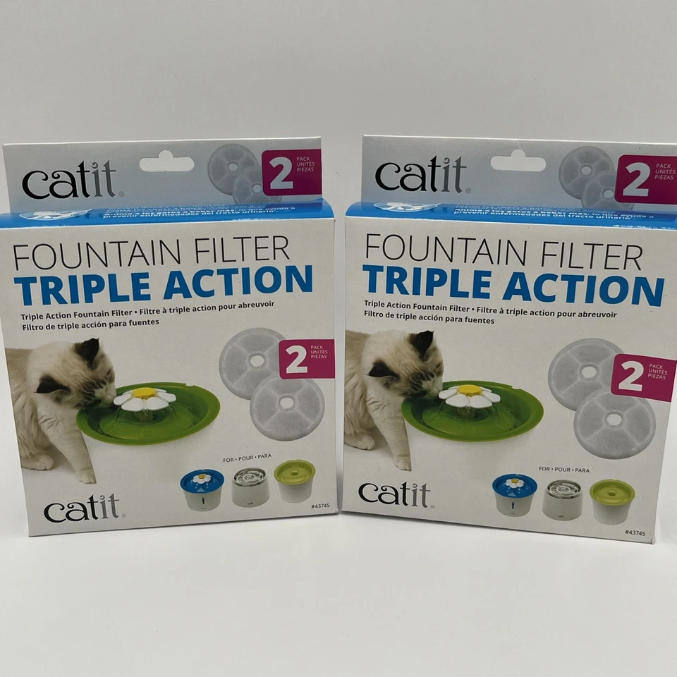 Catit Triple Action Fountain Filter 2ct