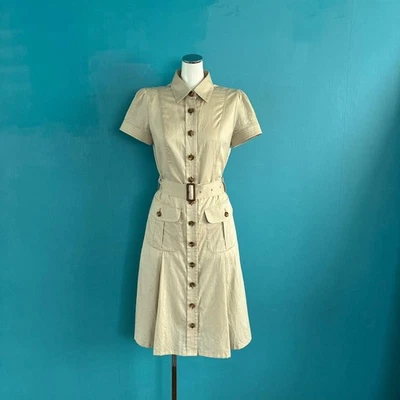 Burberry London Beige Shirt Dress Size 36 From Japan - Image 1 of 4