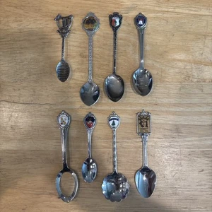 8 Vintage Souvenir Spoons Collection - Barbados, Texas, Liberty, Diet Spoon Etc - Picture 1 of 16