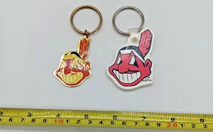 Vtg Cleveland Indians Lot Of 2 Key Chains 1994 & 1995 Chief Wahoo - Picture 1 of 3