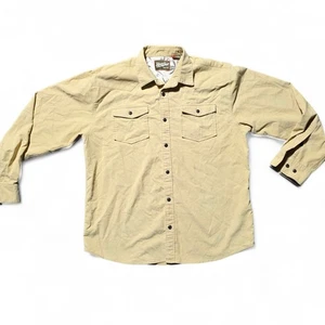 Howler Bros Herren Large Langarm Hemd mit Knopfleiste hellbraun khaki Western - Bild 1 von 10