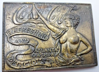 Vintage Coca-Cola Belt Buckle - Nude Refreshing & Delicious Foto 1 de 4