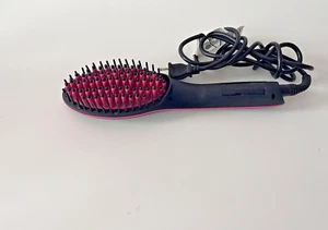 (USA Plug) Simply Straight Ceramic Heat Straightener Hair Brush Comb - Black - Picture 1 of 10