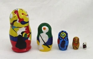 5 Piece Nesting Doll set after JOAN MIRO - Picture 1 of 2