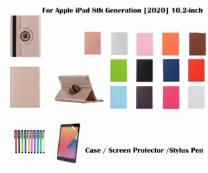  For iPad 10.2" [8th Generation ](2020)Screen Film/ Rotate PU Leather Case Cover - Bild 1 von 44