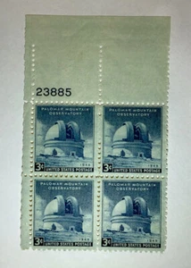 US 3 Cent Paloma’s Mountain Observatory 1948 Block Of 4 Stamps, Scott #966, MNH. - Picture 1 of 1