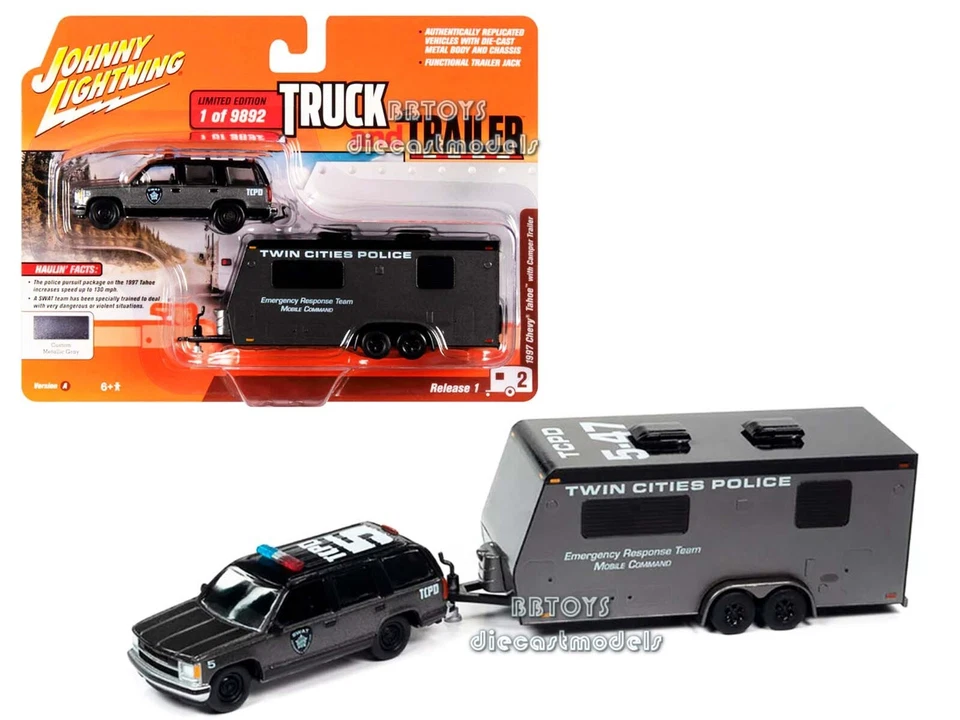 1997 CHEVROLET TAHOE W/CAMPER TRAILER 1/64 JOHNNY LIGHTNING JLSP300 A - Image 1 of 1