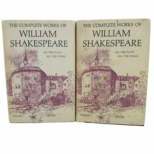 The Complete Works of William Shakespeare 2 Volumes Nelson Doubleday w/Jackets - Picture 1 of 12