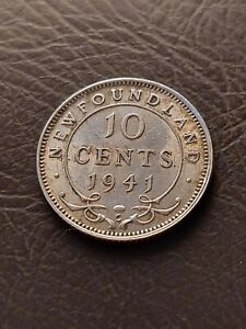 Terre-Neuve pièce de 10 cents 1941 C George VI argent dime dix cents