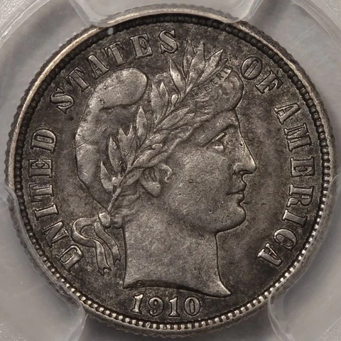 1910-S Barber Dime PCGS AU-53 (From New 13 Piece Lot) Cover
