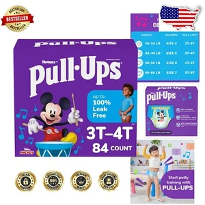 Leak-Free Boys' 3T-4T Potty Training Pants - Soft, Breathable Underwear 84 Count - Picture 1 of 12
