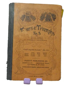 ANTIQUE KENTUCKY HYMNAL Tears & Triumphs No.3 REV. L.L. PICKETT O.B. CULLPEPPER - Picture 1 of 11