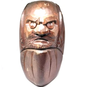 Big Daruma Kokeshi Doll No.24 Handmade Vintage 7.5"H. Handcraft Wooden Folk Art - Picture 1 of 11