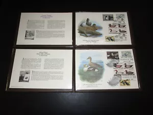 1989 FDC USA Scott # RW56 & RW58 Enlarged Fleetwood Cachet by Balke Duck Stamps - Picture 1 of 4
