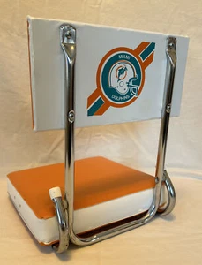 Vintage Miami Dolphins Football Folding Stadium Seat Bleacher Chair - Picture 1 of 18
