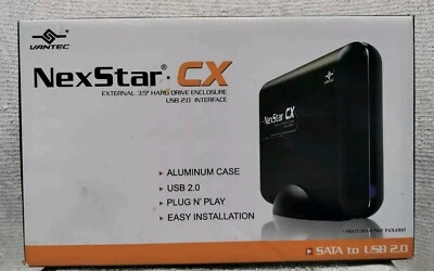 Vantec NexStar CX External 3.5 Hard Drive Enclosure SATA to USB 2.0 NST-300S2-BK - Image 1 of 4