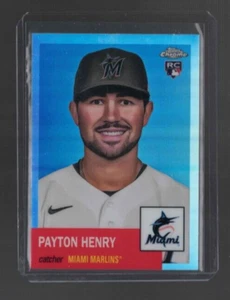 Payton Henry Rookie RC 2022 Topps Cromo Platino #98 Refractor Marlins - Imagen 1 de 2
