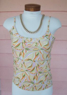 WHITE SIERRA Stretchy Tank Top Sz XL LOVELY COLORS Lingerie Straps SO CUTE - Image 1 of 4