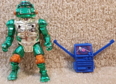 De colección 1995 TMNT Teenage Mutant Ninja Turtles Warrior Metalhead Michaelangelo Foto 1 de 4