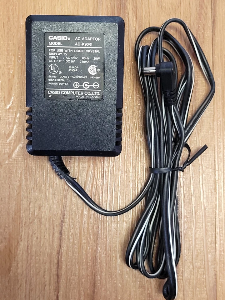 🔥 Genuine CASIO Model AD-K90 AC Power Adapter DC 9V 750mA for LCD TV - Image 1 of 1