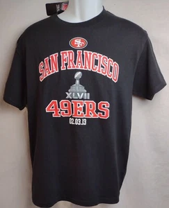NUEVA NFL SAN FRANCISCO 49ERS HOMBRE MEDIANA * SUPER BOWL XLVII * CAMISA NEGRA 2013 - Imagen 1 de 8