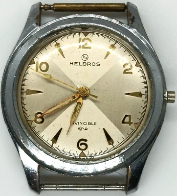 C705 mens Vintage Helbros Bowtie Movement Manual Watch Works Parts as is lot - Изображение 1 из 3