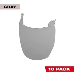 Milwaukee Tool 48-73-1447 Gray Full Face Shield Replacement For Helmet 10 Pc - Picture 1 of 3