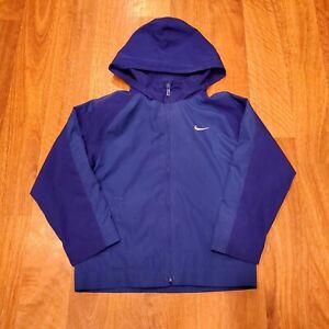 Nike Windbreaker Jacket Boys Youth size 6 Colorblock Blue Embroidered Logo